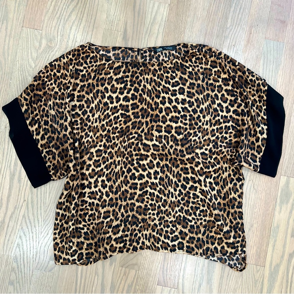 Zara Leopard Print Top